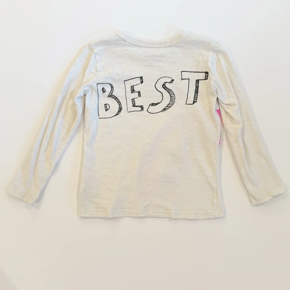 Crewcuts 6-7 Long Sleeve Best Friend Top - Picture 2 of 8